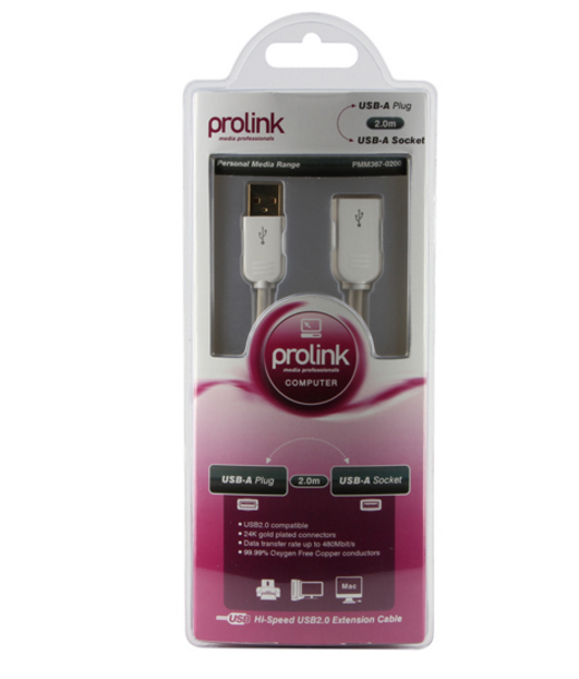 Prolink PMM367-0200 USB-A - USB-A soket KABLO - 2m
