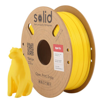Solid Hyper PLA+ Sarı Filament 1.75mm - 1Kg