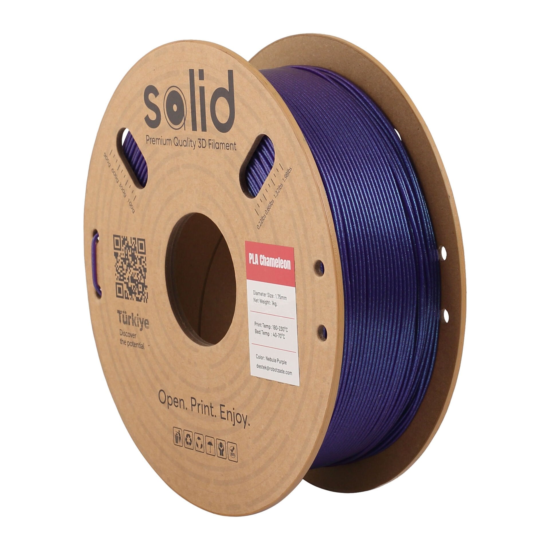 Solid PLA-Chameleon Filament Nebula Mor 1.75mm 1Kg