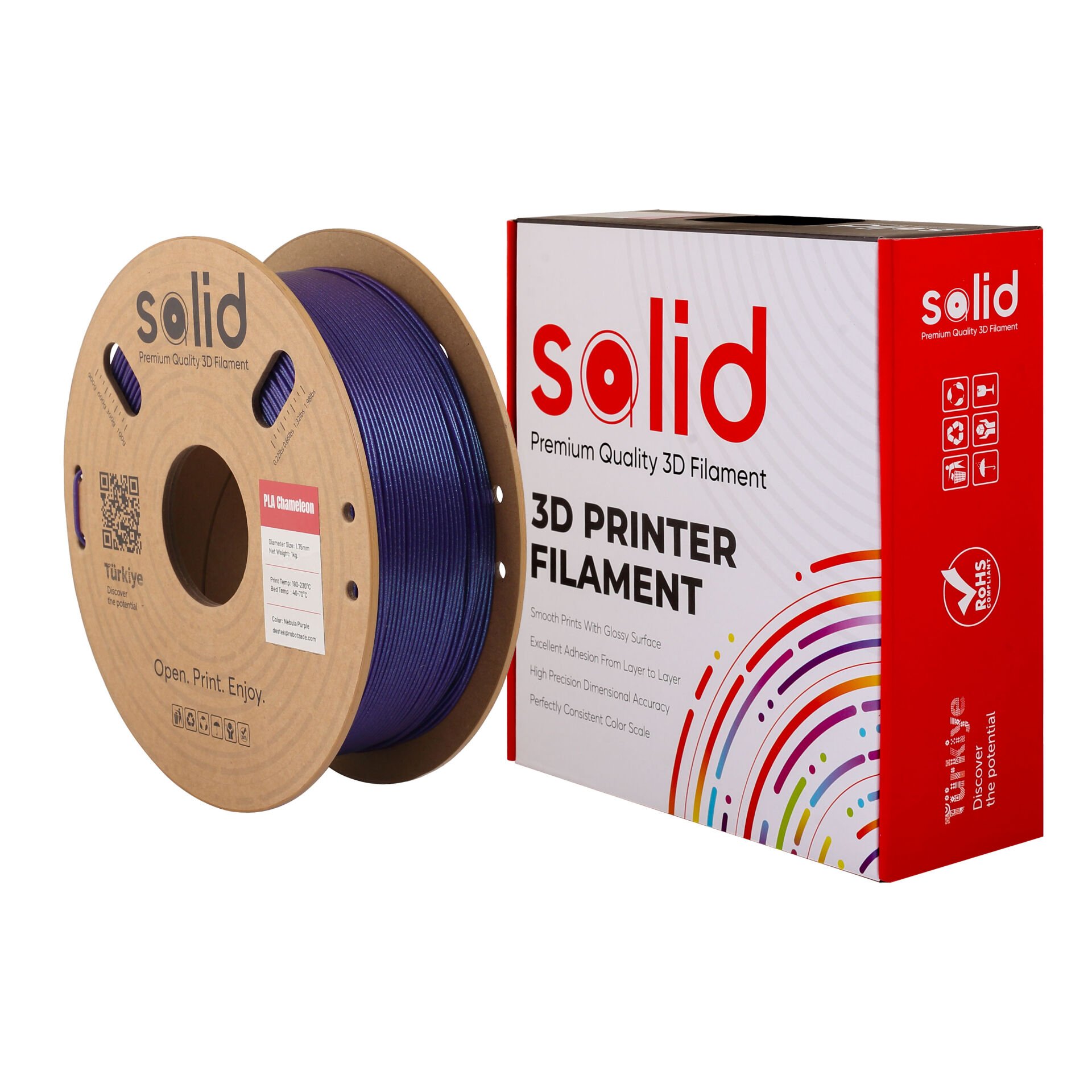 Solid PLA-Chameleon Filament Nebula Mor 1.75mm 1Kg