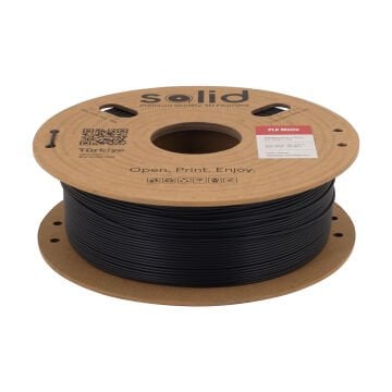 Solid PLA Matte Siyah Filament 1.75mm - 1Kg