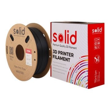 Solid PLA Matte Siyah Filament 1.75mm - 1Kg