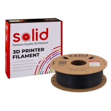 Solid PLA Matte Siyah Filament 1.75mm - 1Kg