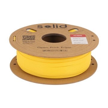 Solid PLA Matte Sarı Filament 1.75mm - 1Kg