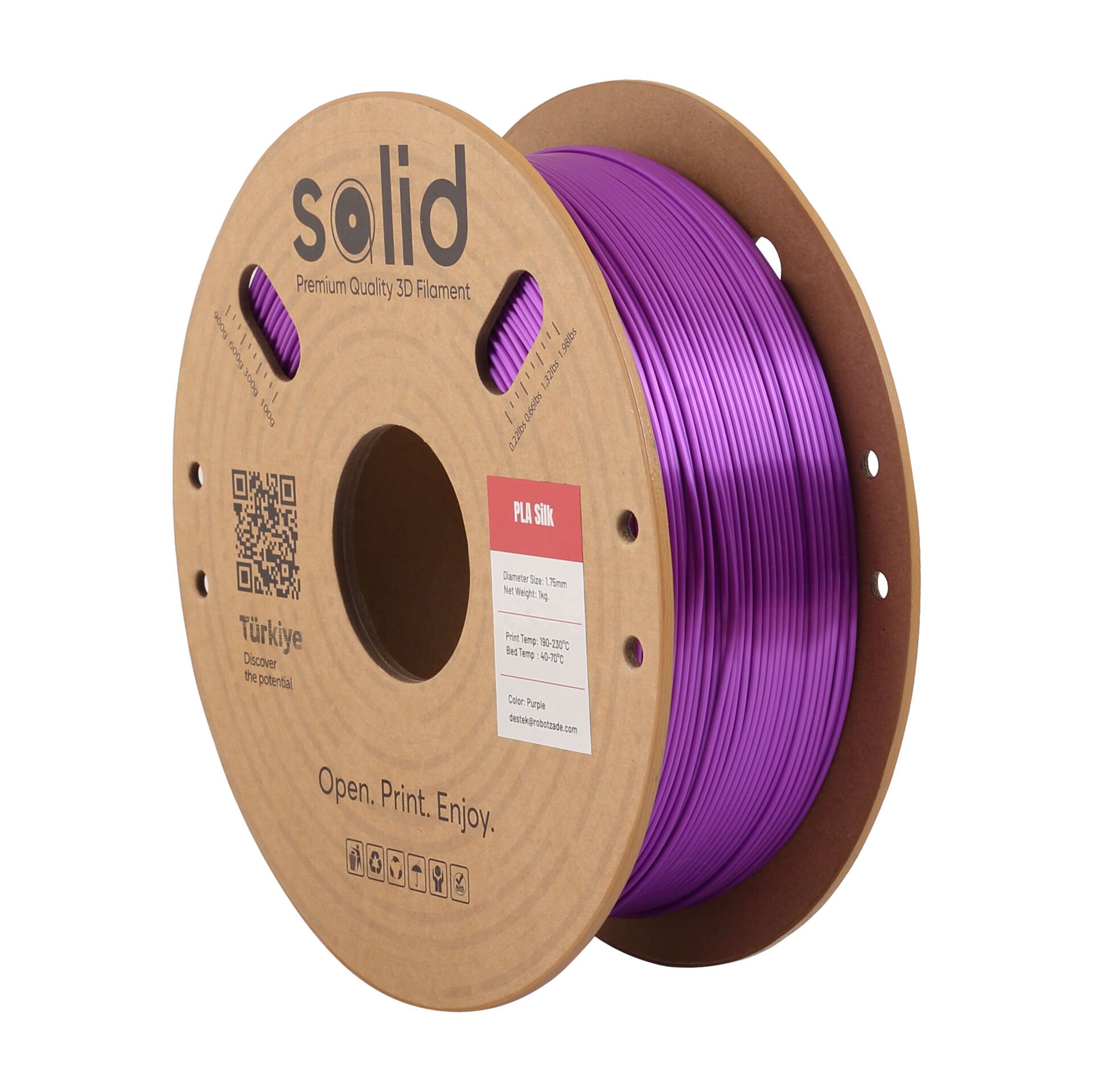 Solid Mor Silk PLA Filament 1.75mm - 1Kg