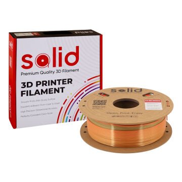 Solid Silk Rainbow PLA Filament 1.75mm - 1Kg