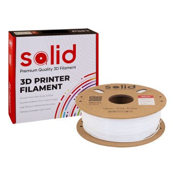 Solid Hyper TPU 95A Flex Beyaz Filament 1.75mm - 1Kg