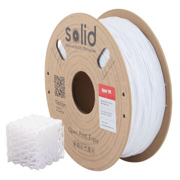 Solid Hyper TPU 95A Flex Beyaz Filament 1.75mm - 1Kg