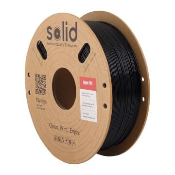 Solid Hyper TPU 95A Flex Siyah Filament 1.75mm - 1Kg