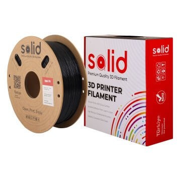 Solid Hyper TPU 95A Flex Siyah Filament 1.75mm - 1Kg