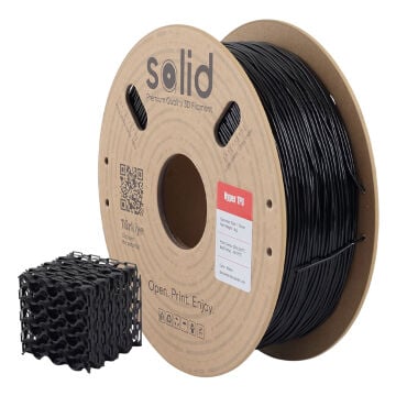 Solid Hyper TPU 95A Flex Siyah Filament 1.75mm - 1Kg