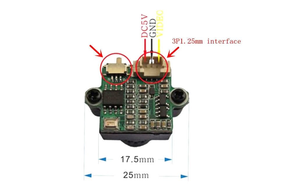 Drone Kamerası FPV HD 1000TVL 2.8mm Geniş Açılı