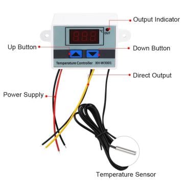 XH-W3001 220V DC Dijital Termostat 1500W