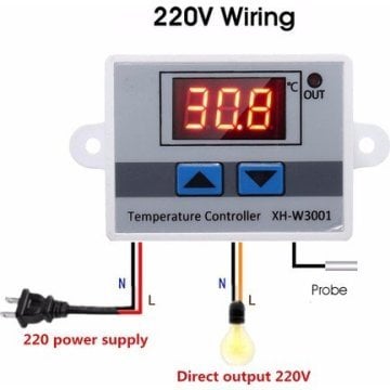 XH-W3001 220V DC Dijital Termostat 1500W