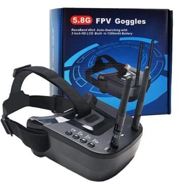 Drone FPV Gözlüğü 5.8GHz 40CH HD Çift Antenli
