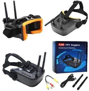 Drone FPV Gözlüğü 5.8GHz 40CH HD Çift Antenli