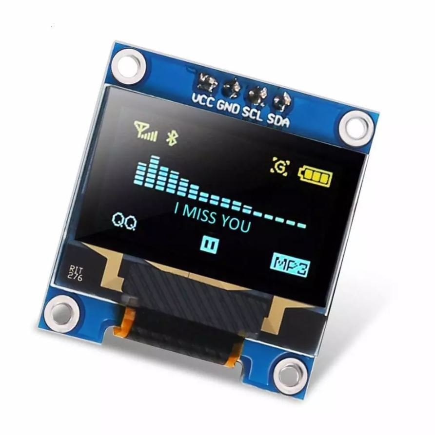 0.96 inch I2C OLED Ekran 128x64 Sarı/Mavi