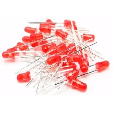 5mm Kırmızı Led Paketi - 10 Adet