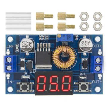 XL4015 5A 75W Ayarlanabilir DC/DC Göstergeli Voltaj Düşürücü