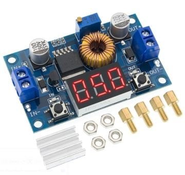 XL4015 5A 75W Ayarlanabilir DC/DC Göstergeli Voltaj Düşürücü