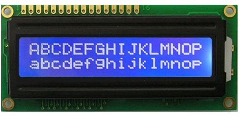 2x16 LCD Ekran - Mavi Üzerine Beyaz