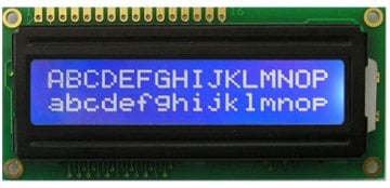 2x16 LCD Ekran - Mavi Üzerine Beyaz