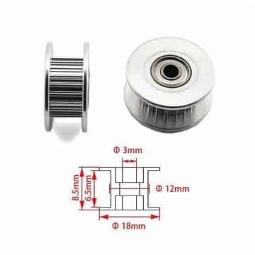 GT2 Kayış Karşılık Rulmanlı 20mm 3mm 1 Adet