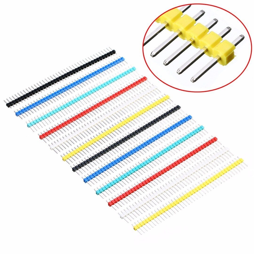 40 Pin Erkek Header 2.54mm Kırmızı