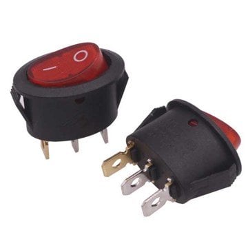 25mm Işıklı Oval ON-OFF Anahtar Switch
