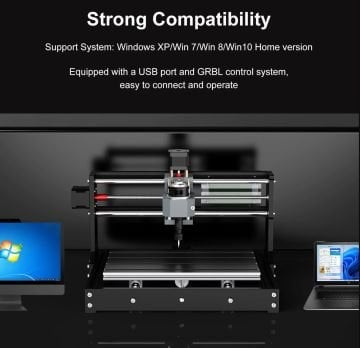 Masaüstü CNC Makinesi 15000mW Lazerli CNC3018 Pro
