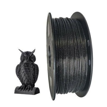 Porima PLA Star Simli Filament - Siyah (Gümüş Simli) 0.5Kg