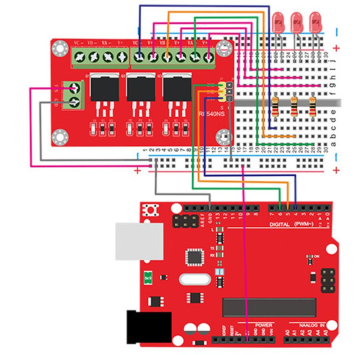 IRF540 3 Kanal Mosfet Modülü