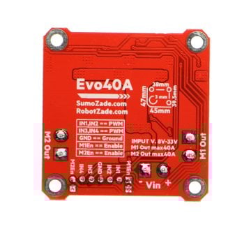 EVO 40 Çift Motor Sürücü Kartı 8-33 Volt 40 Amper
