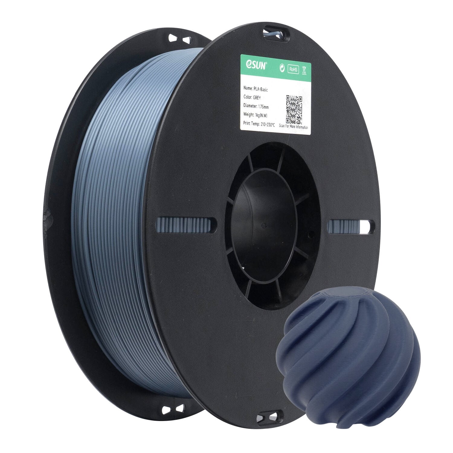 eSUN PLA Basic Filament Gri 1.75mm 1Kg
