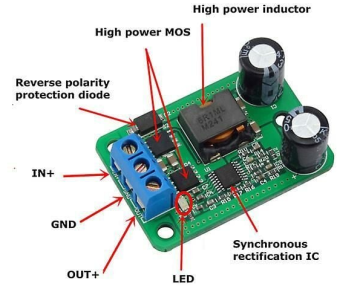 HW468 5V 5A Voltaj Düşürücü Regülatör Kartı