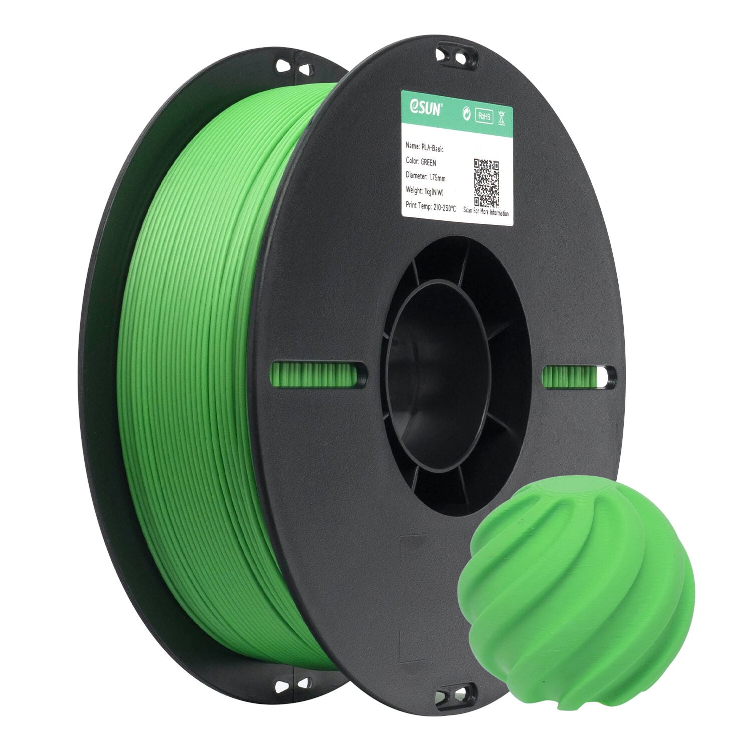 eSUN PLA Basic Filament Yeşil 1.75mm 1Kg