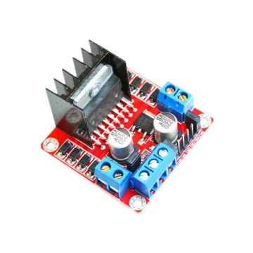 L298N Voltaj Regulatörlü Çift Motor Sürücü Kartı(Kırmızı PCB)