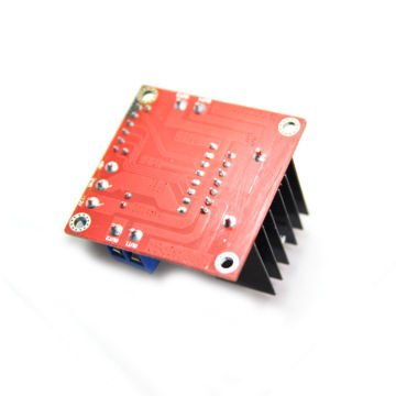 L298N Voltaj Regulatörlü Çift Motor Sürücü Kartı(Kırmızı PCB)