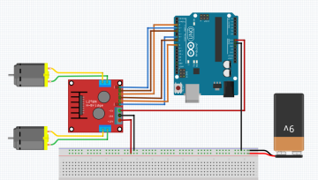 L298N Voltaj Regulatörlü Çift Motor Sürücü Kartı(Kırmızı PCB)