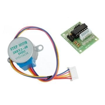 28 BYJ-48 Redüktörlü Step Motor + ULN2003A Step Motor Sürücü Kartı