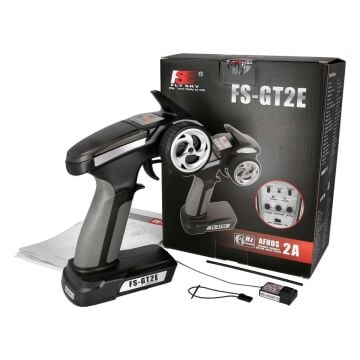 Flysky FS-GT2E 2.4GHz Kumanda + FS-A3 3 Kanal Alıcı – RC Araba ve Tekne Kumandası