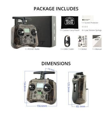 RadioMaster Pocket Charcoal ELRS Uzaktan Kumanda