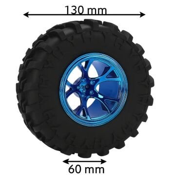 Büyük Arazi Tekerleği 130mm x 58mm + 6mm Kaplin