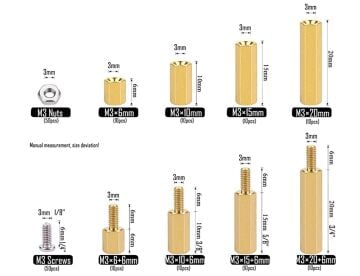 180 Parça M3 Metal Aralayıcı Seti Standoff - Kutulu