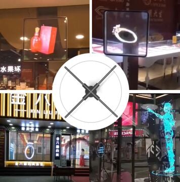 3D Hologram Fan 65 Cm - SD Kartlı App Kontrollü