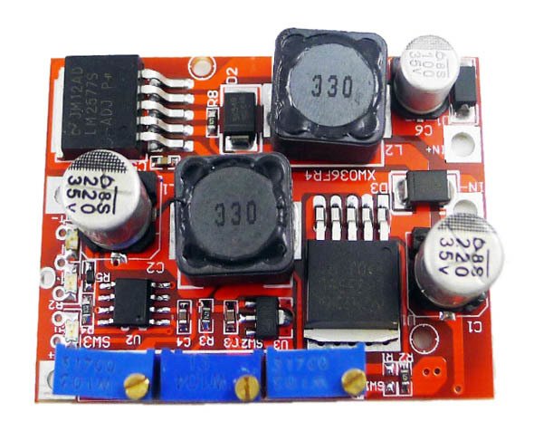 DC-DC Ayarlanabilir Voltaj Yükseltici-Düşürücü Regülatör Kartı - LM2577 + LM2596