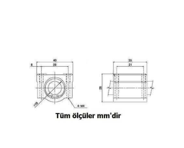 SCE10UU 10mm Lineer Rulman