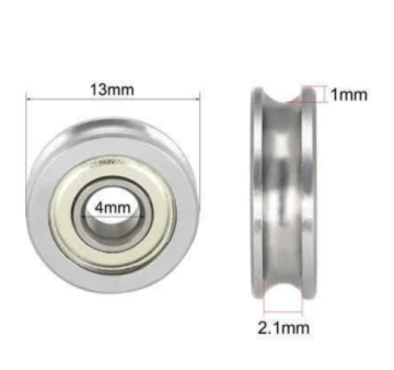 U604ZZ Kanallı Makara Tipi Rulman 4mm U Oluklu