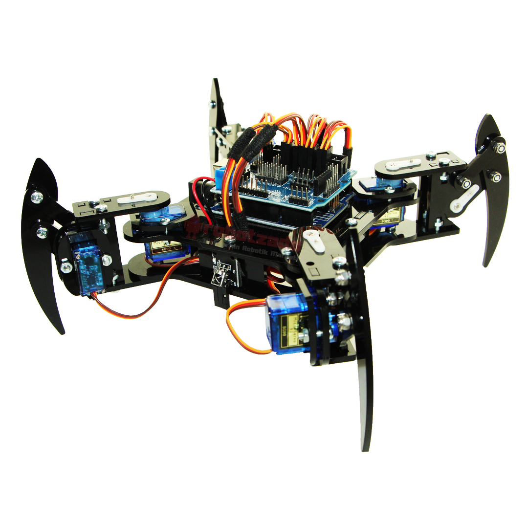 Quadruped (4 Bacaklı) Örümcek Robot - Elektronikli