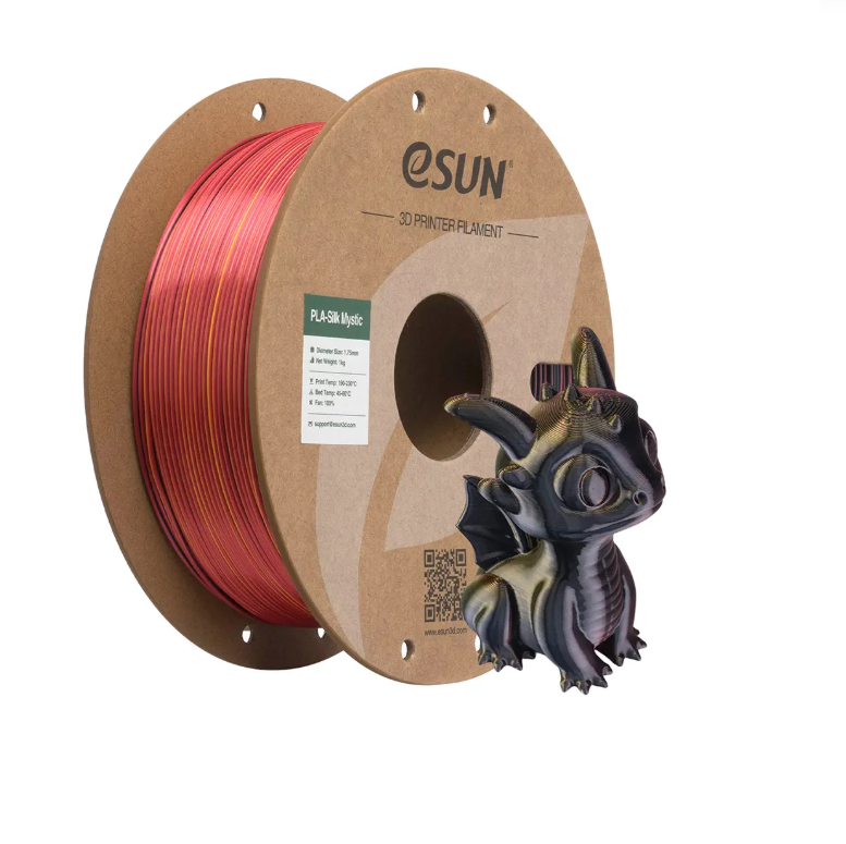 eSUN ePLA Silk Mystic Filament 1.75mm 1 KG - Kırmızı Siyah Altın